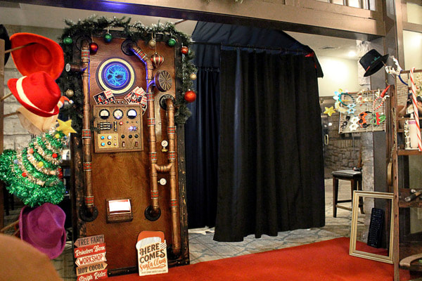 Our Vintage Steampunk Time Machine wedding Photo Booth Rental